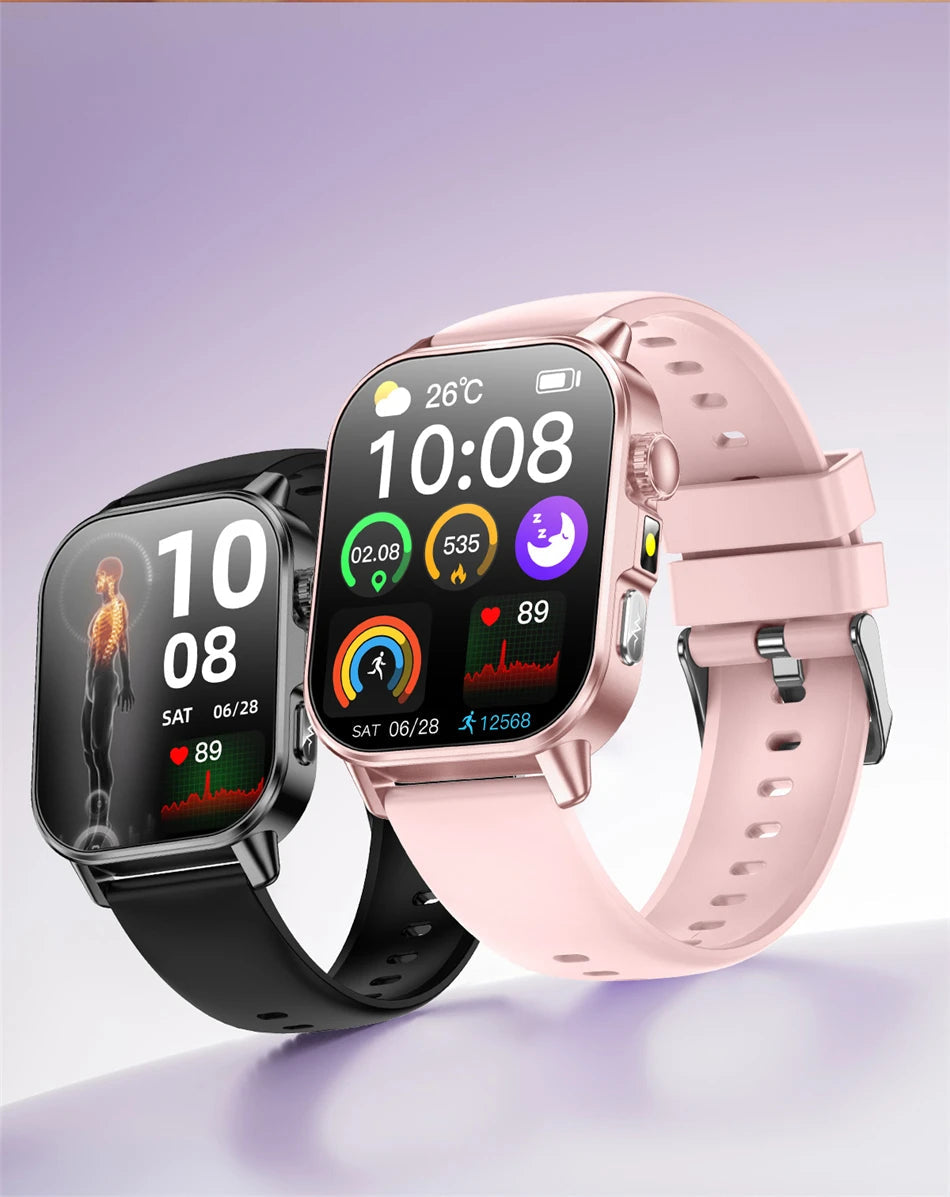 2026 New Model Uric Acid & Lipid Health Analysis Smart Watch Men ECG+PPG Bluetooth Call 2.01-inch Flashlight Smartwatch Women Innova Techno