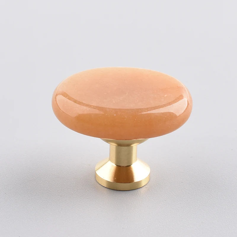 30×25mm Nature Agate Stone Cabinet Drawer Knob Dressing Decorative Box Handle Brass Furniture Door Handle Wardrobe Cabinet Pulls Innova Techno