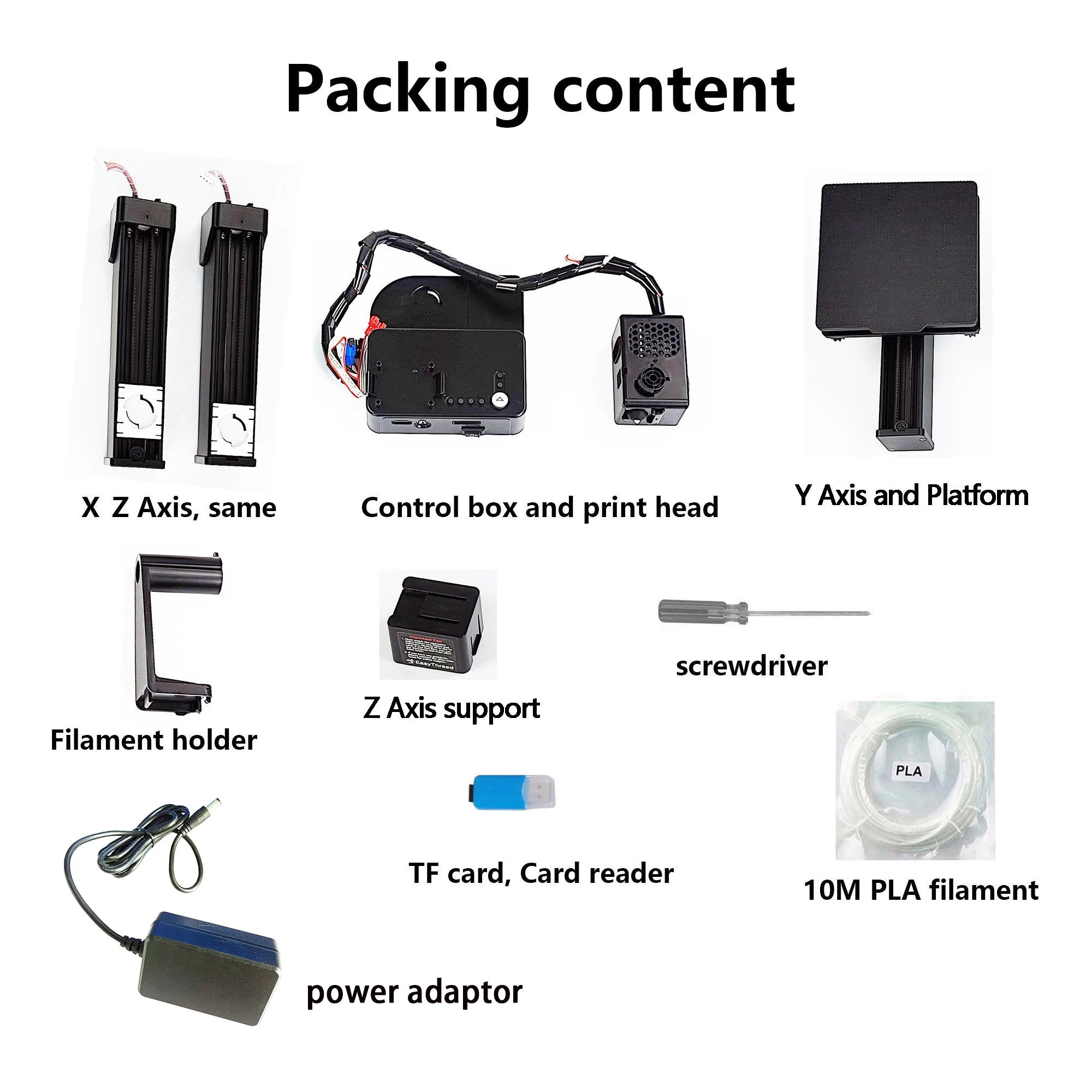 EasyThreed 3D Printer  Entry Level  Compatible with PLA TPU 1.75mm Filament  include Power Adaptor. Innova Techno
