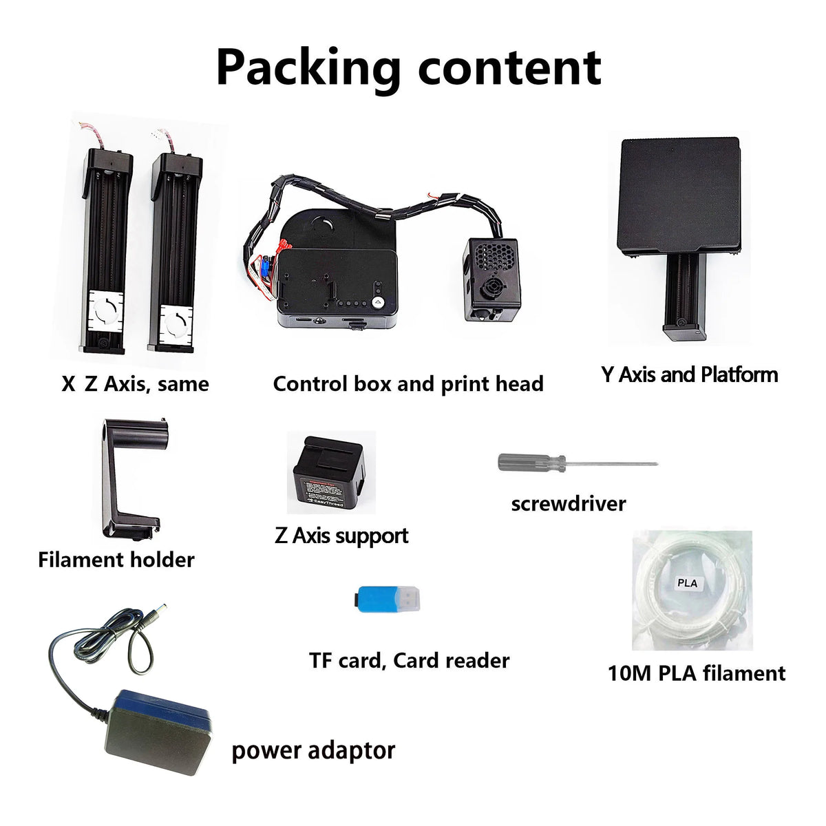 EasyThreed 3D Printer  Entry Level  Compatible with PLA TPU 1.75mm Filament  include Power Adaptor.