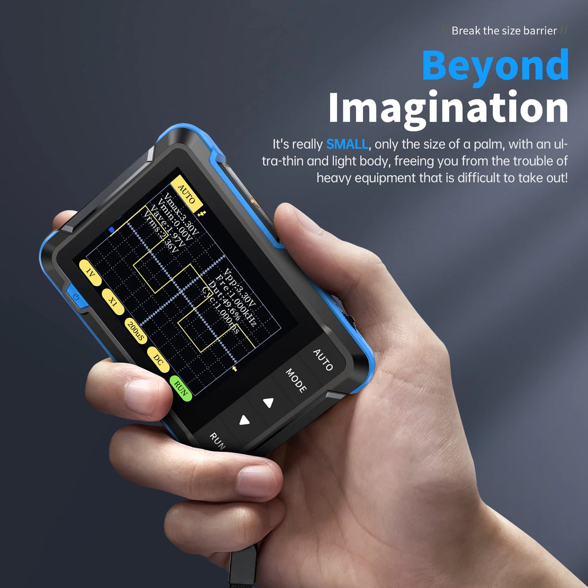 FNIRSI DSO152 Mini Handheld Digital Oscilloscope 2-IN-1 200KHz Bandwidth 2.5MS/s Portable Electronic Repair Tool