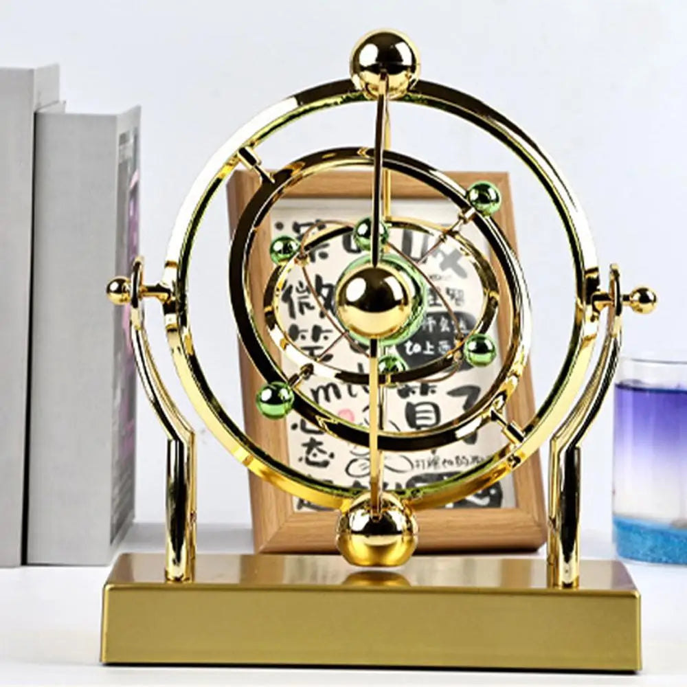 Celestial Orbit Pendulum Perpetual Motion Machine, Kinetic Art Desk Decor, Astronomy Model for Home Office, Rotating Sculpture Innova Techno