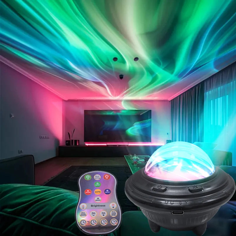 Starlight Projector Night Light Aurora Colorful Light Home Bedroom Decoration Starlight Christmas Light Children's Gift USB line Innova Techno