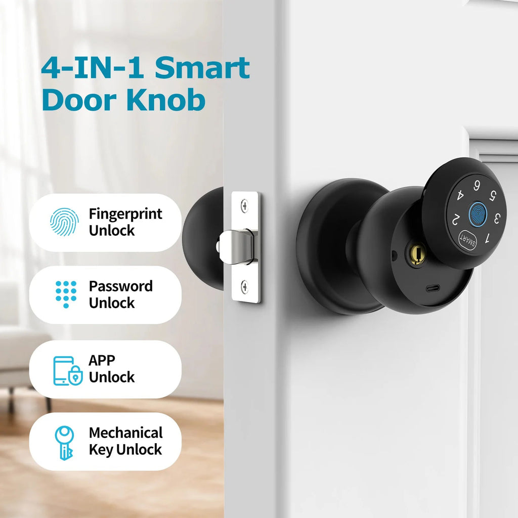 Viladepot Smart Lock Fingerprint Door Lock App Control Passcode Unlock Electronic Touchscreen Keypad Indoor Innova Techno