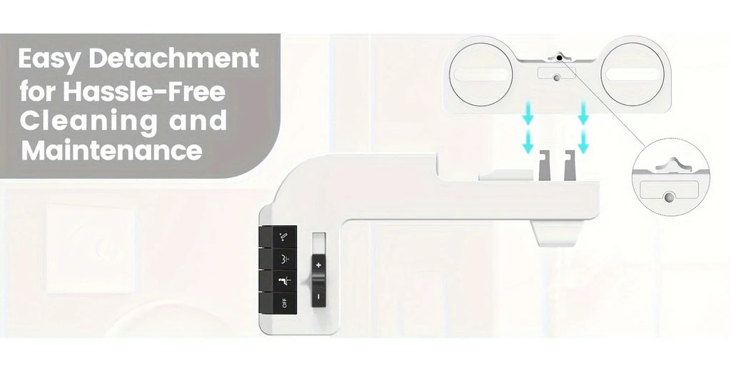 Bidet Attachment for Toilet, Non-Electric Dual Nozzle for Frontal & Rear Wash, Adjustable Water Pressure Control, Bidet Seat
