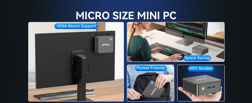 GMKtec NucBox G3 Pro Mini PC Intel Core i3-10110U DDR4 M.2 2242 SATA 3.0 SSD Windows 11Pro WIFI 6 BT 5.2 4K Dual-Screen Output Innova Techno