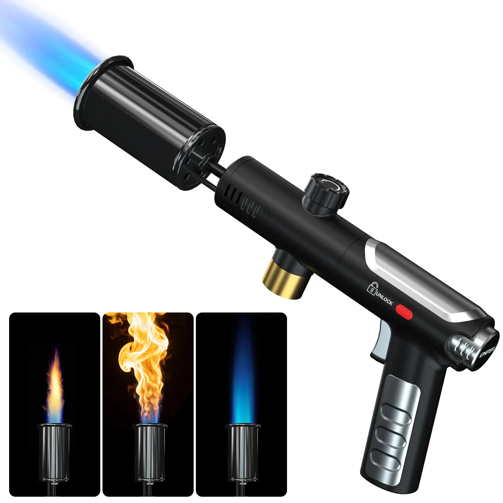 New Metal High Firepower Flamethrower for Outdoor Camping Barbecue Lighter for Outdoor Tools Innova Techno