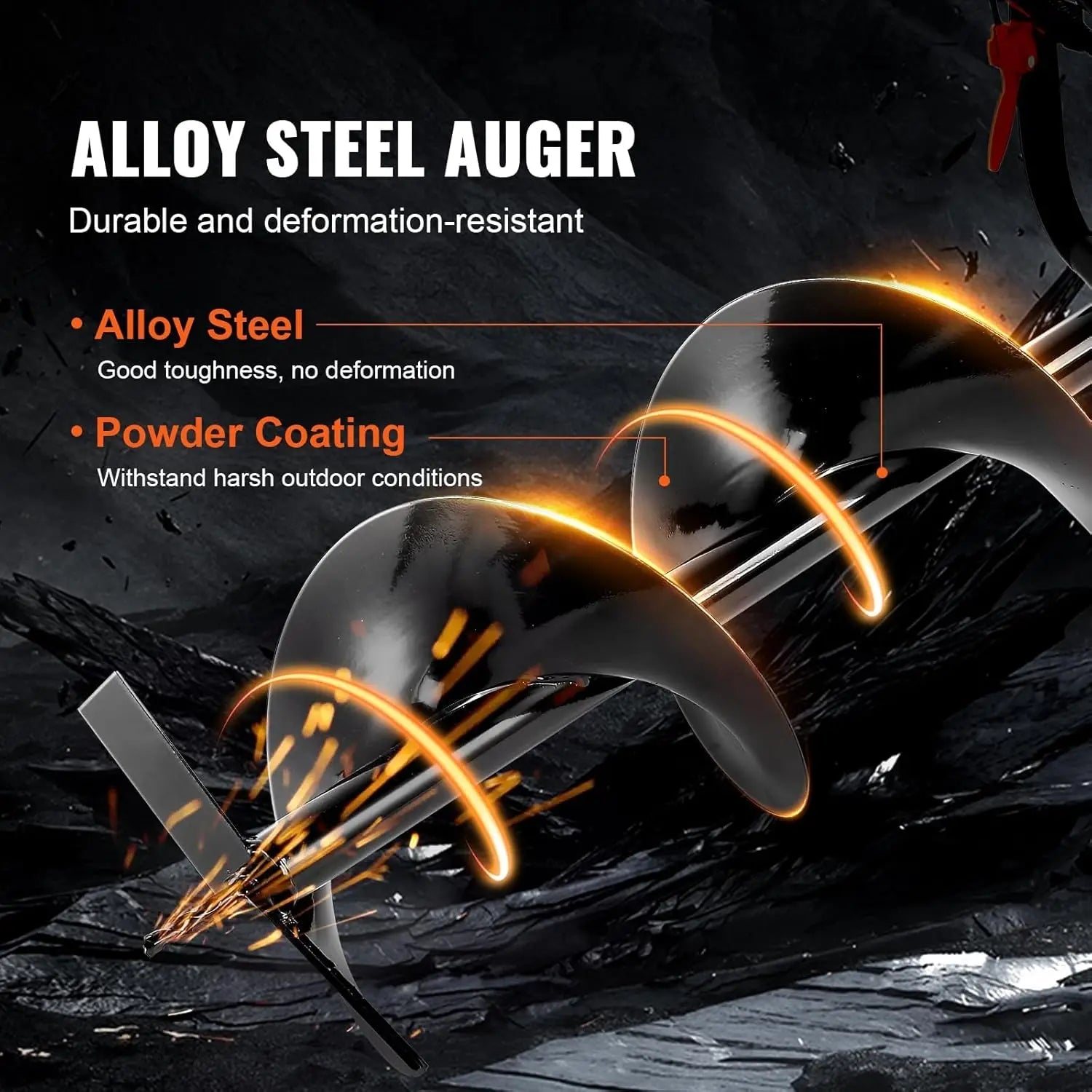 Post Hole Digger,52cc 1450W Auger Digger,Gas Powered Earth Digger with Two Drill Bit 6''& 10''and 3 Extension Rods,for Farmland Innova Techno