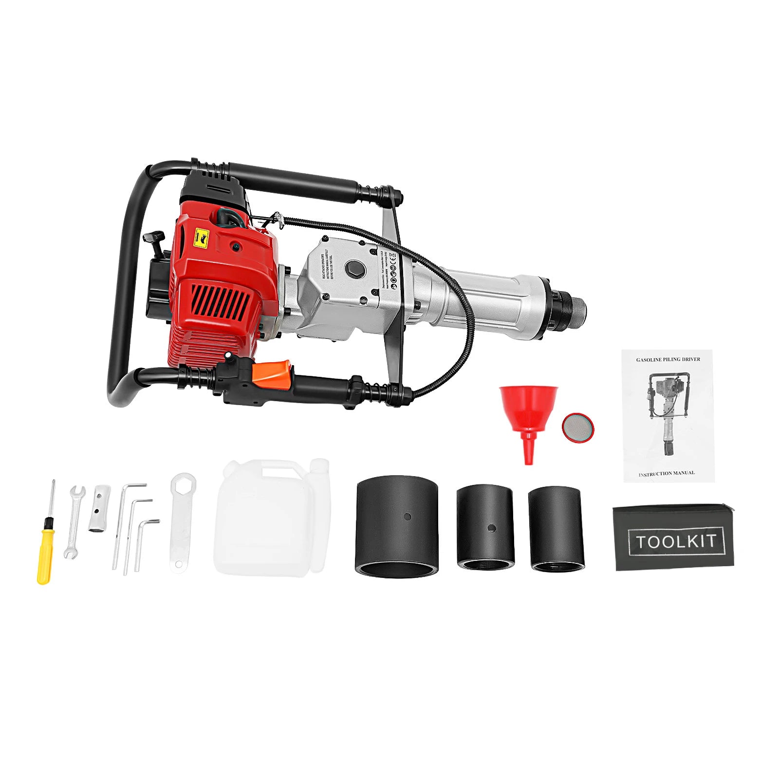 Pile Driver Hammer - 52CC Gas Powered T Post Driver - 1900W 2.3HP 2 Post Driving