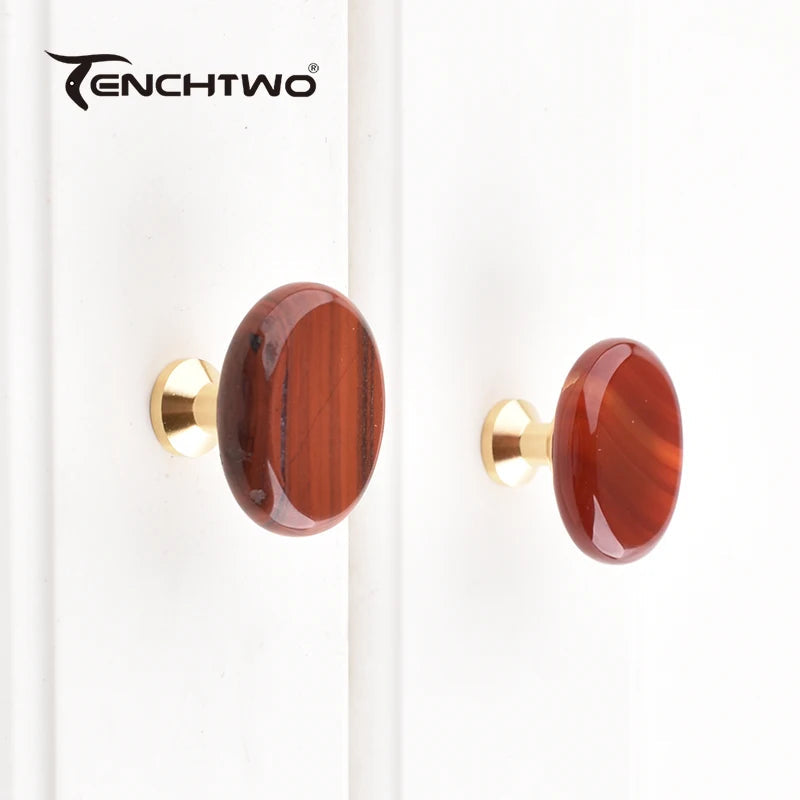 30×25mm Nature Agate Stone Cabinet Drawer Knob Dressing Decorative Box Handle Brass Furniture Door Handle Wardrobe Cabinet Pulls Innova Techno