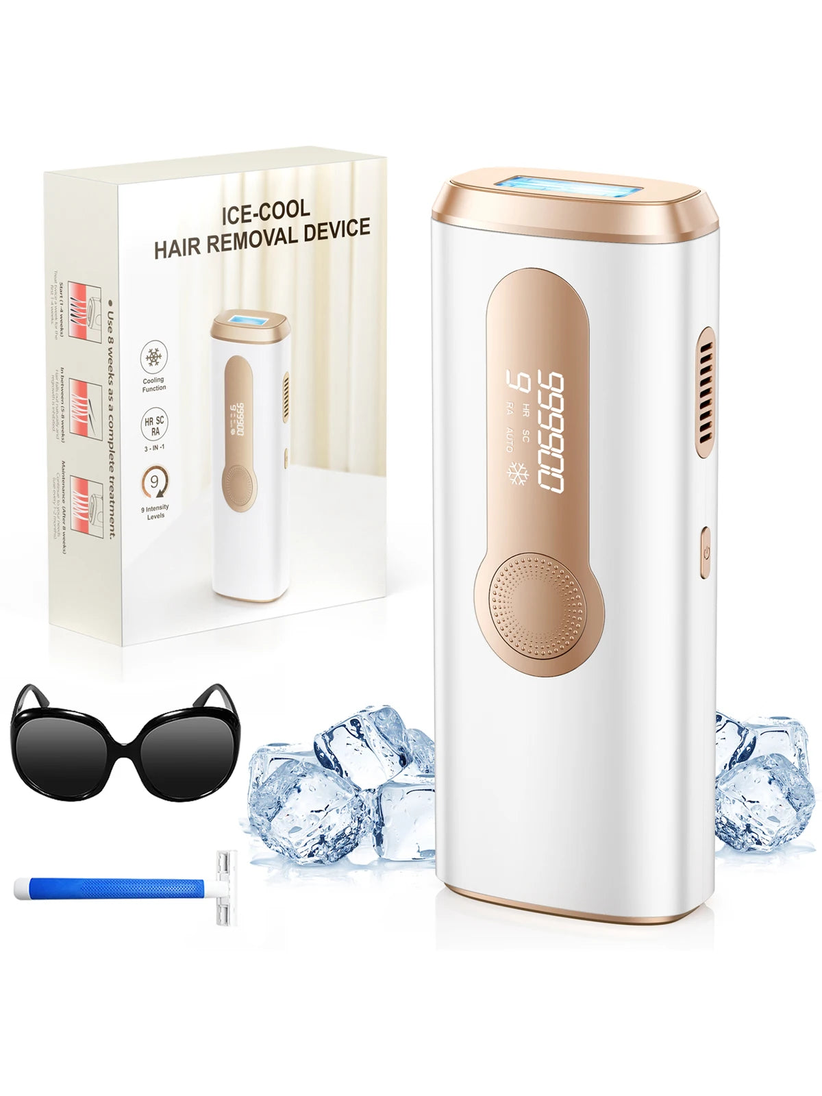 990000 Flash Laser Epilator IPL Hair Removal For Men and Women Body Bikini Facial  Permanant Painless IPL Hair Remover Machine Innova Techno