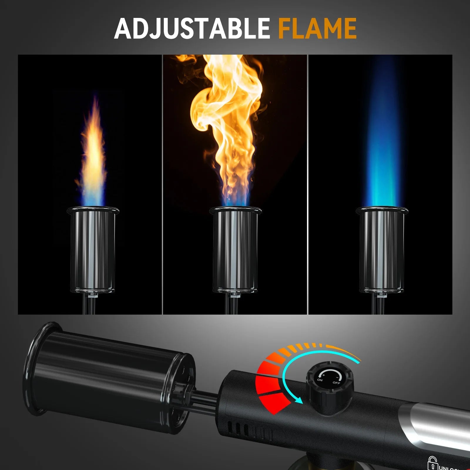 New Metal High Firepower Flamethrower for Outdoor Camping Barbecue Lighter for Outdoor Tools Innova Techno