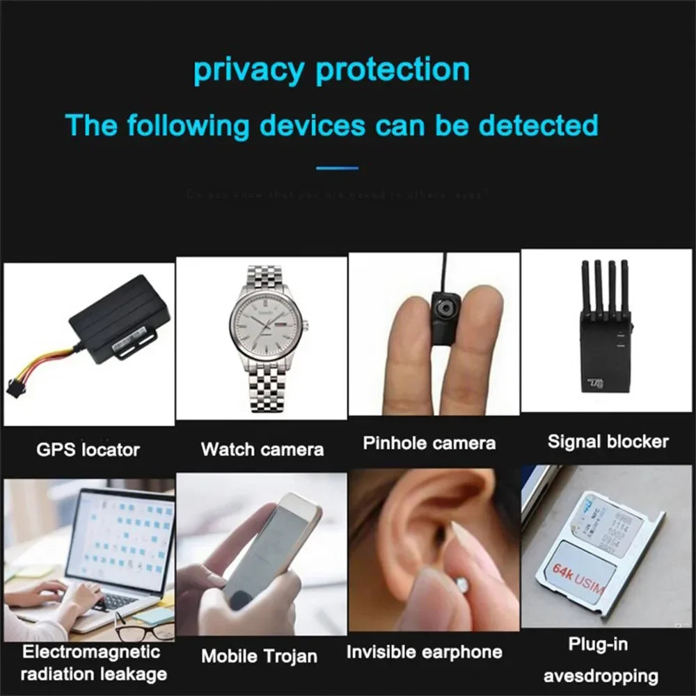 New K18 Multi-function Anti-Candid Cam Wireless Lens Device Finder 1MHz-6.5GHz GSM Audio Bug Finder GPS Signal RF Tracker Detect Innova Techno