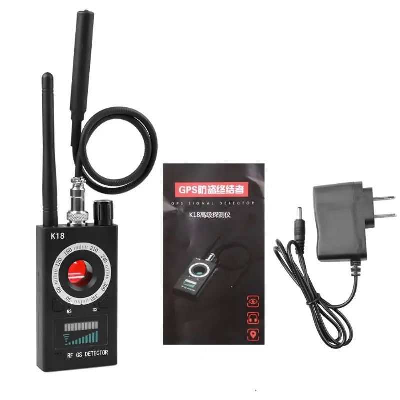 New K18 Multi-function Anti-Candid Cam Wireless Lens Device Finder 1MHz-6.5GHz GSM Audio Bug Finder GPS Signal RF Tracker Detect Innova Techno