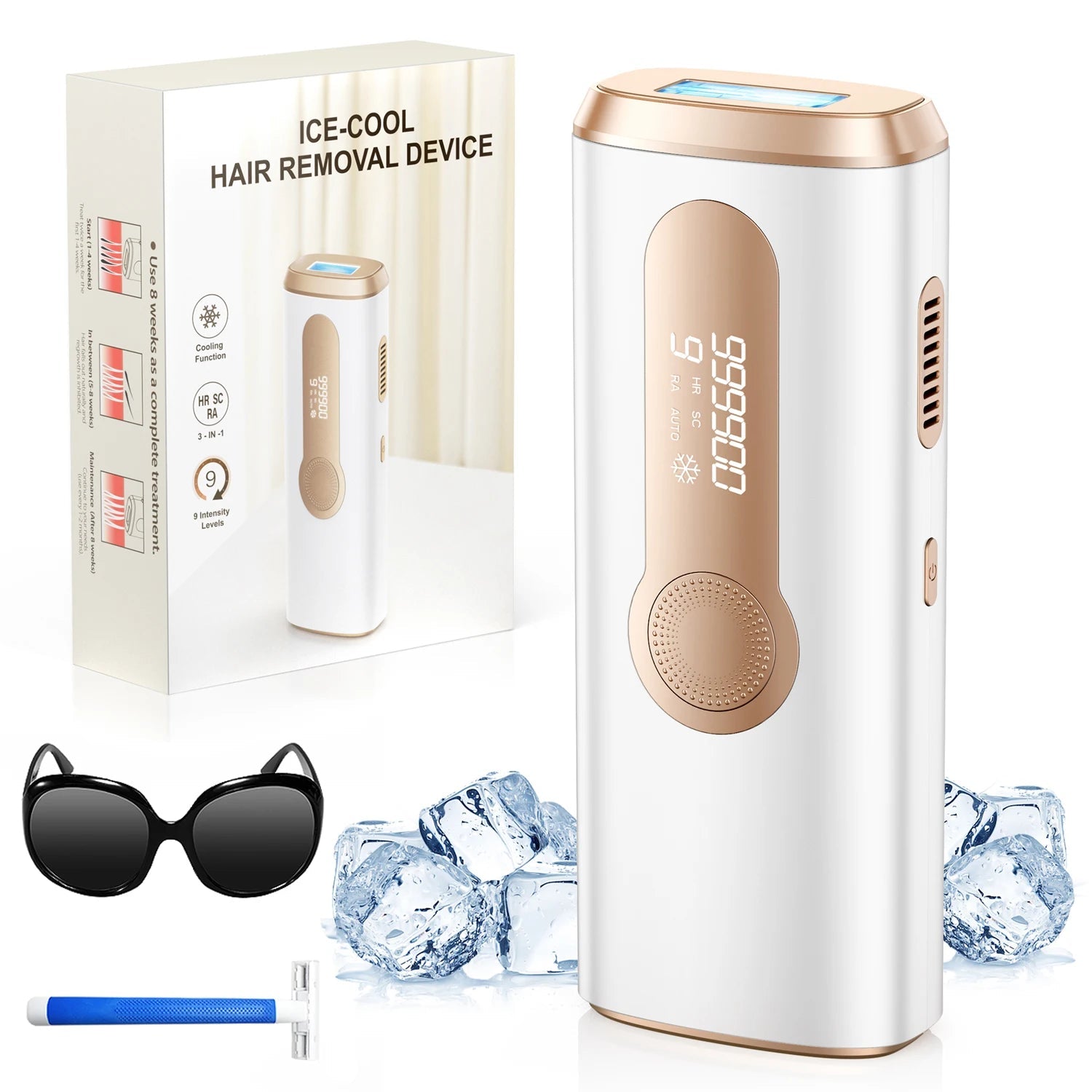 990000 Flash Laser Epilator IPL Hair Removal For Men and Women Body Bikini Facial  Permanant Painless IPL Hair Remover Machine Innova Techno