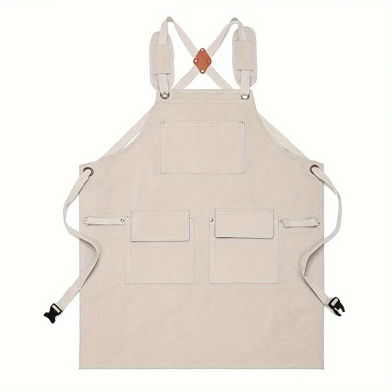 Good Thickened High Quality Cotton Canvas Summer Waterproof Apron Catering Shop Kitchen Home Gardening Commercial Waist Apron Innova Techno