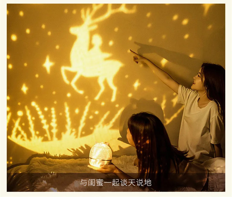 Starry Projector Night Light Rotating Sky Moon Lamp Galaxy Lamp Home Bedroom Decoration Starlight Christmas Lights for Kids Gift Innova Techno