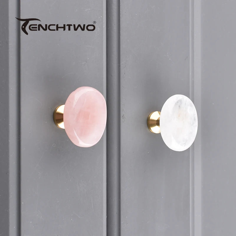 30×25mm Nature Agate Stone Cabinet Drawer Knob Dressing Decorative Box Handle Brass Furniture Door Handle Wardrobe Cabinet Pulls Innova Techno
