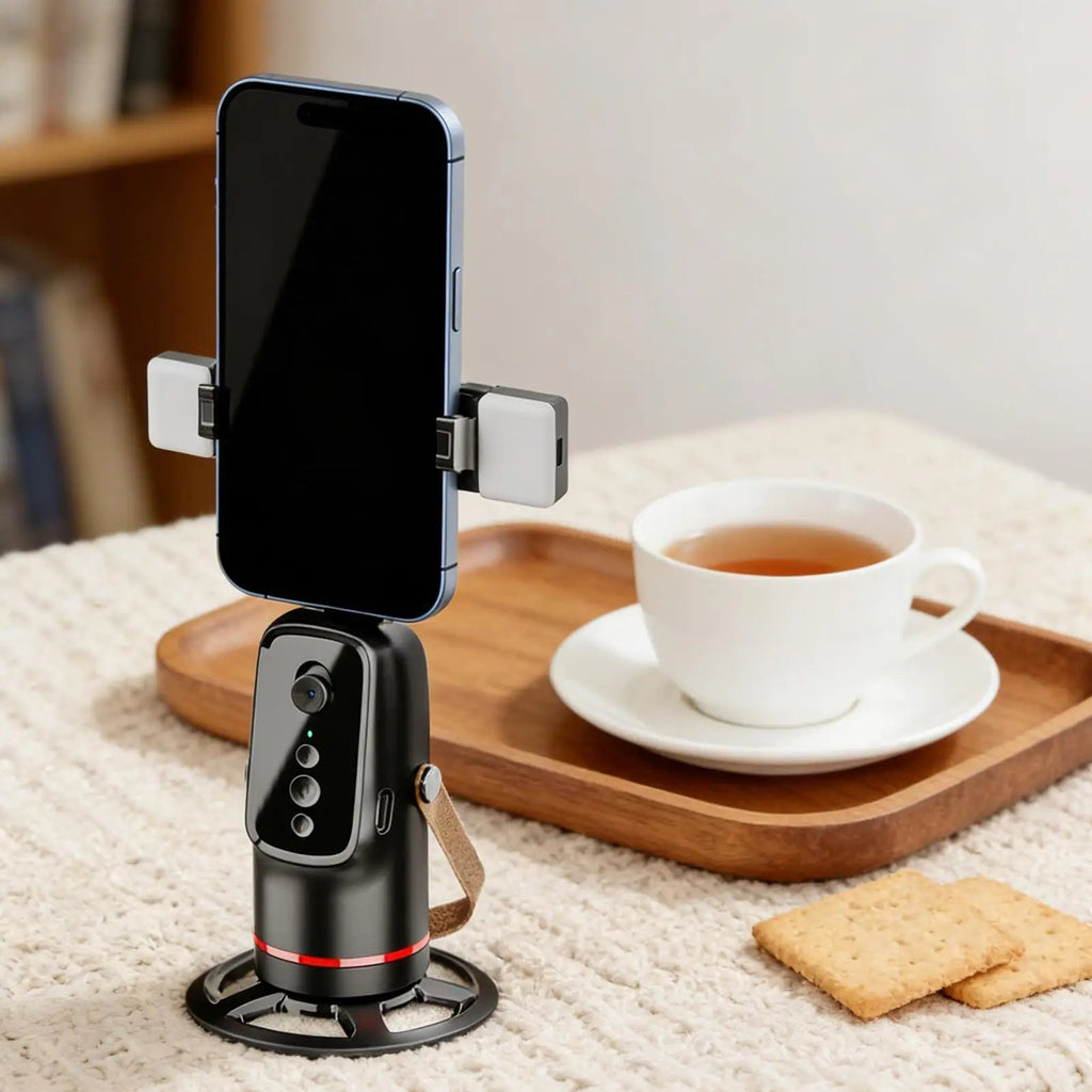 Face Tracking Tripod 360 Degree Rotation Auto Stand Tripod That Follows Your Movement for Live Streaming Selfie Video Recording Innova Techno