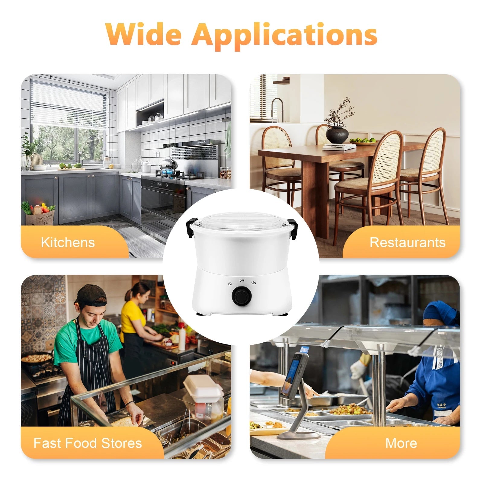 85W Electric Potato Peeler One-button Drive Automatic Peeler Spinner for Kitchens Restaurant Fast Food Shops Innova Techno