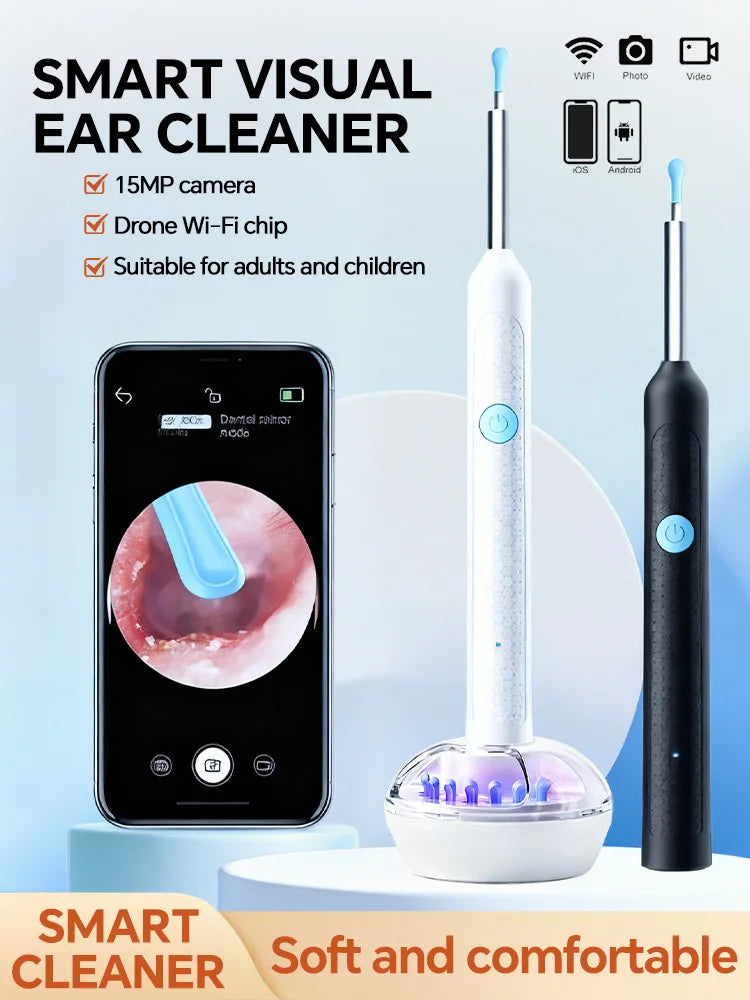 2026 New Upgrade Visual Ear Wax Cleaner Camera Safe Earwax Removal Endoscope with 5M Camera Ear Cleaning Tools Ear Care