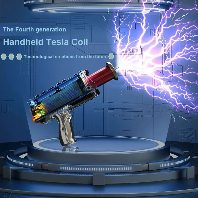 4th Generation Enhanced Adjustable arc Handheld Magnetic Energy High Voltage Generator Artificial Lightning For Tesla Coil Gun Innova Techno