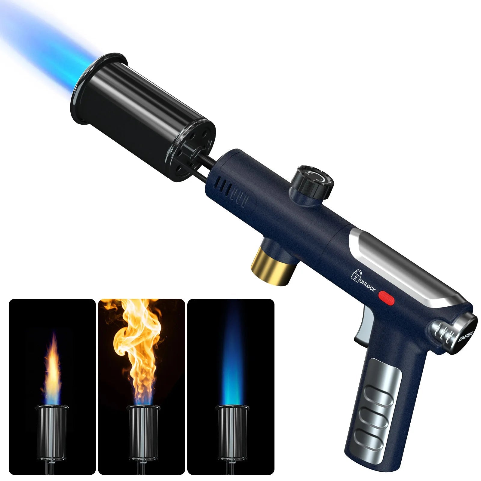 New Metal High Firepower Flamethrower for Outdoor Camping Barbecue Lighter for Outdoor Tools Innova Techno