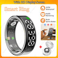 Smart Ring with Display Screen and Touch Heart Rate Blood Oxygen Sleep Health Monitoring Sports Count steps Waterproof Smartring Innova Techno