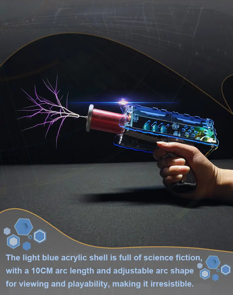 4th Generation Enhanced Adjustable arc Handheld Magnetic Energy High Voltage Generator Artificial Lightning For Tesla Coil Gun Innova Techno