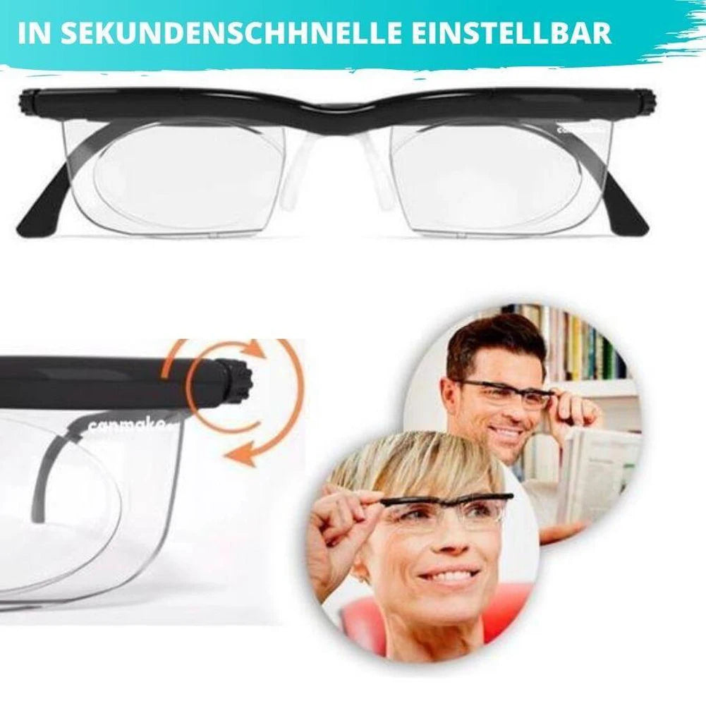 -6D To +3D Adjustable Degree Reading Glasses Variable Focus Distance Myopia Presbyopia Eyeglasses Vision Zoom Reading Glasses
