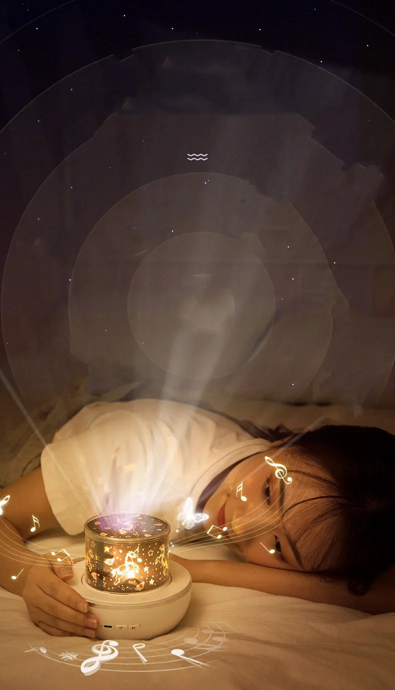 Starry Projector Night Light Rotating Sky Moon Lamp Galaxy Lamp Home Bedroom Decoration Starlight Christmas Lights for Kids Gift Innova Techno