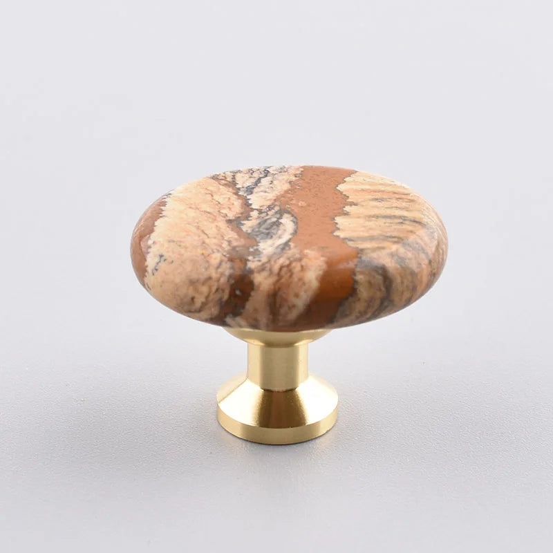 30×25mm Nature Agate Stone Cabinet Drawer Knob Dressing Decorative Box Handle Brass Furniture Door Handle Wardrobe Cabinet Pulls Innova Techno