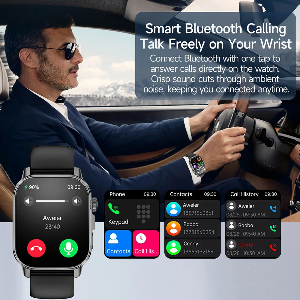 2026 New Model Uric Acid & Lipid Health Analysis Smart Watch Men ECG+PPG Bluetooth Call 2.01-inch Flashlight Smartwatch Women Innova Techno