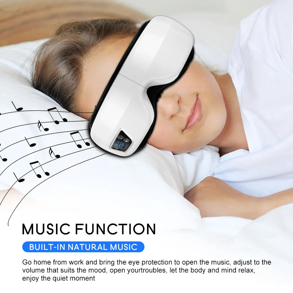 6D Smart Airbag Vibration Eye Massager Eye Care Instrumen Heating Bluetooth Music Relieves Fatigue And Dark Circles With Heat Innova Techno