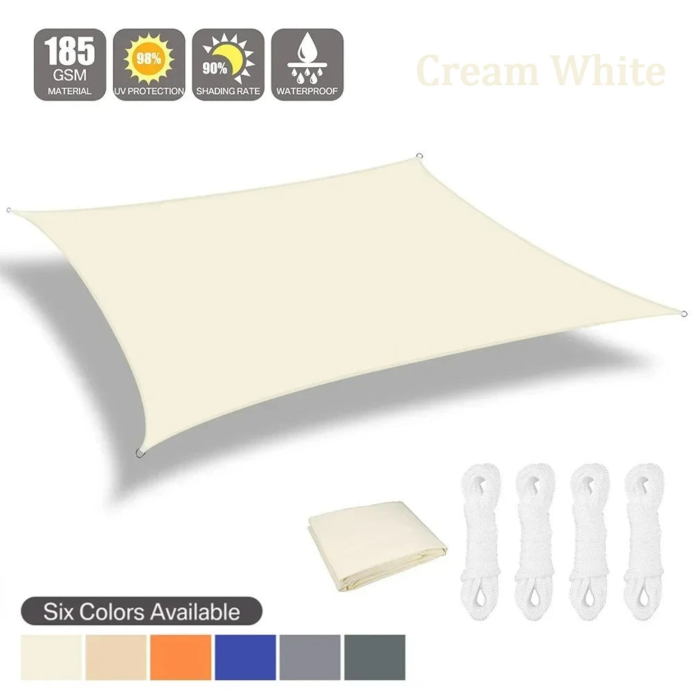 6 Colors Large Sun Shade Sail Rectangle Canopy Waterproof Shade Cover UV Block for Garden Outdoor Patio Deck Pergola Porch Tents Innova Techno