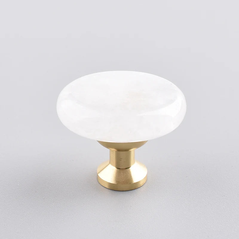 30×25mm Nature Agate Stone Cabinet Drawer Knob Dressing Decorative Box Handle Brass Furniture Door Handle Wardrobe Cabinet Pulls Innova Techno
