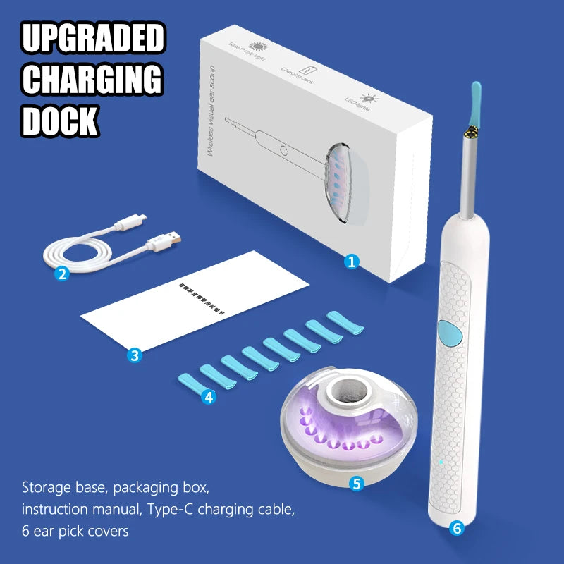 2026 New Upgrade Visual Ear Wax Cleaner Camera Safe Earwax Removal Endoscope with 5M Camera Ear Cleaning Tools Ear Care