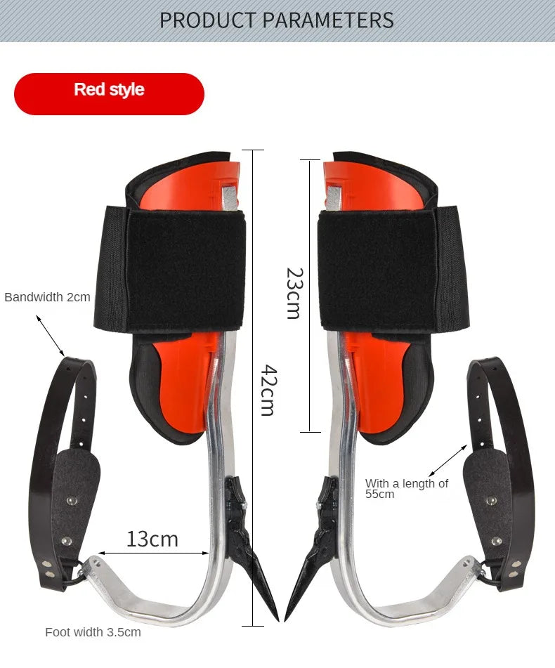 Aluminum Alloy Tree Climbing Tool Foot Buckle Non-slip Shoes Foot Tie Outdoor Sports Portable and Durable Picking Tool Innova Techno