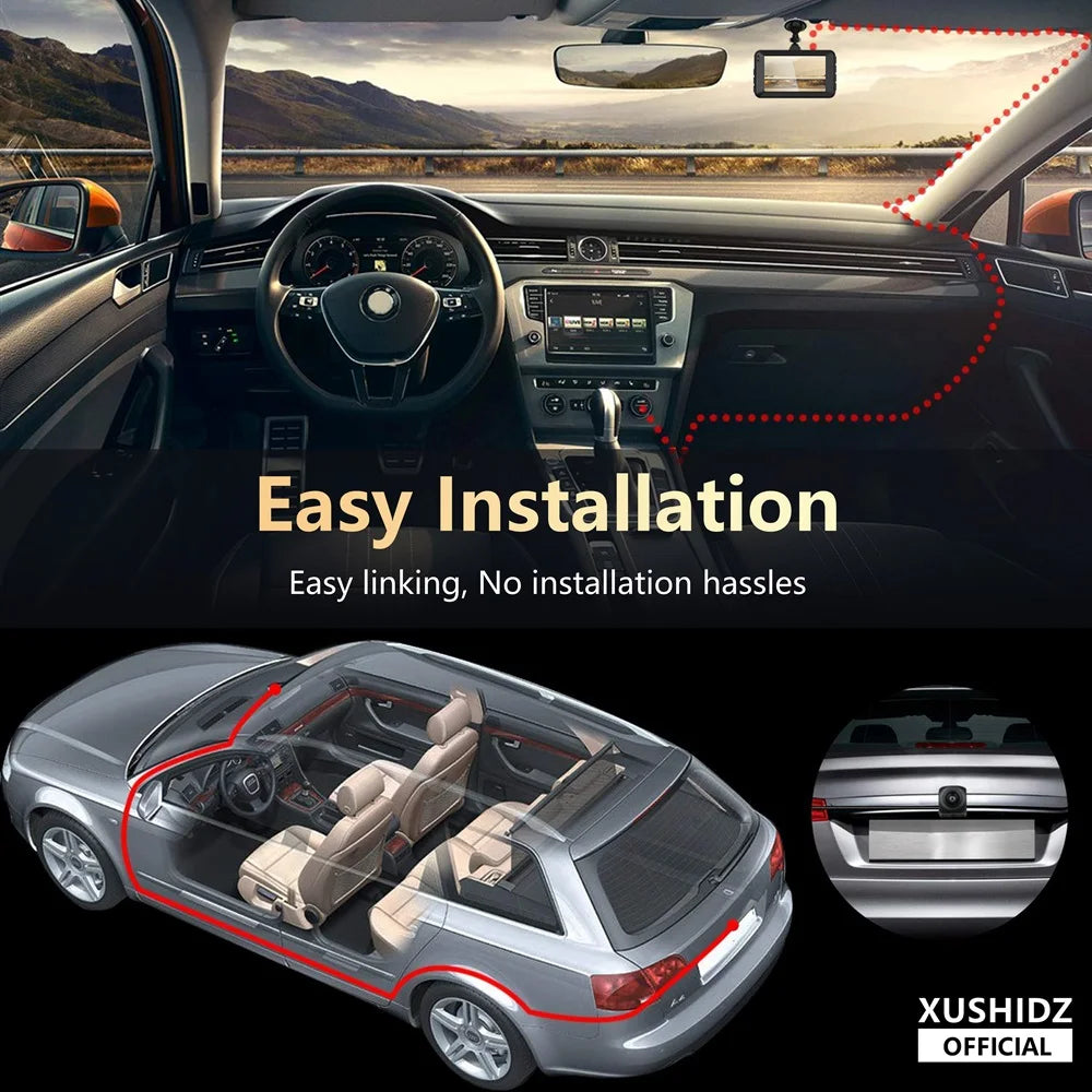 XUSHIDZ NEW 1080P HD Dash Camera Loop Recording Car Vehicle DVR Video Recorder Dashcam Night Vision 24h Parking Monitor G-sensor Innova Techno
