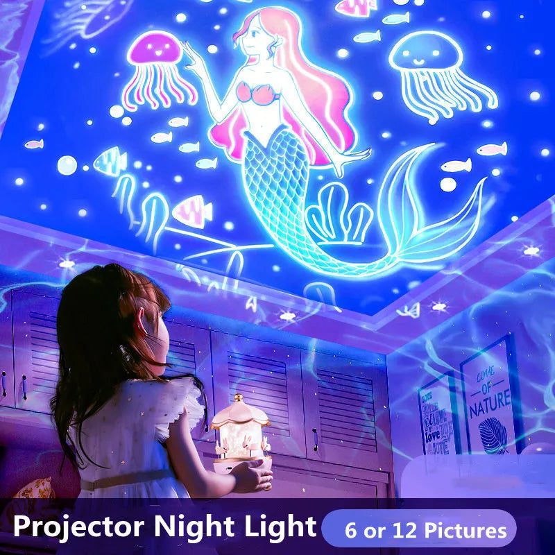 Starry Projector Night Light Rotating Sky Moon Lamp Galaxy Lamp Home Bedroom Decoration Starlight Christmas Lights for Kids Gift Innova Techno