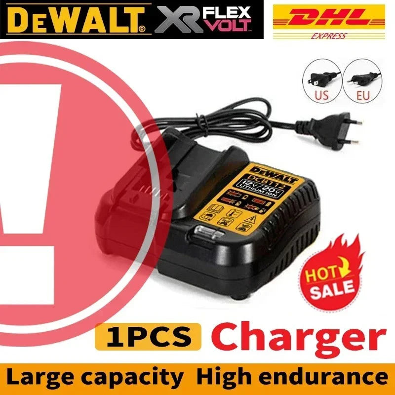 DeWALT 100% Original Battery 20V/60V 6Ah 9Ah MAX FlexVolt for DCB606 DCB205 DCB206 DCB209 DCB182 Power Tool with Charger