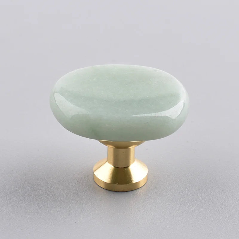 30×25mm Nature Agate Stone Cabinet Drawer Knob Dressing Decorative Box Handle Brass Furniture Door Handle Wardrobe Cabinet Pulls Innova Techno