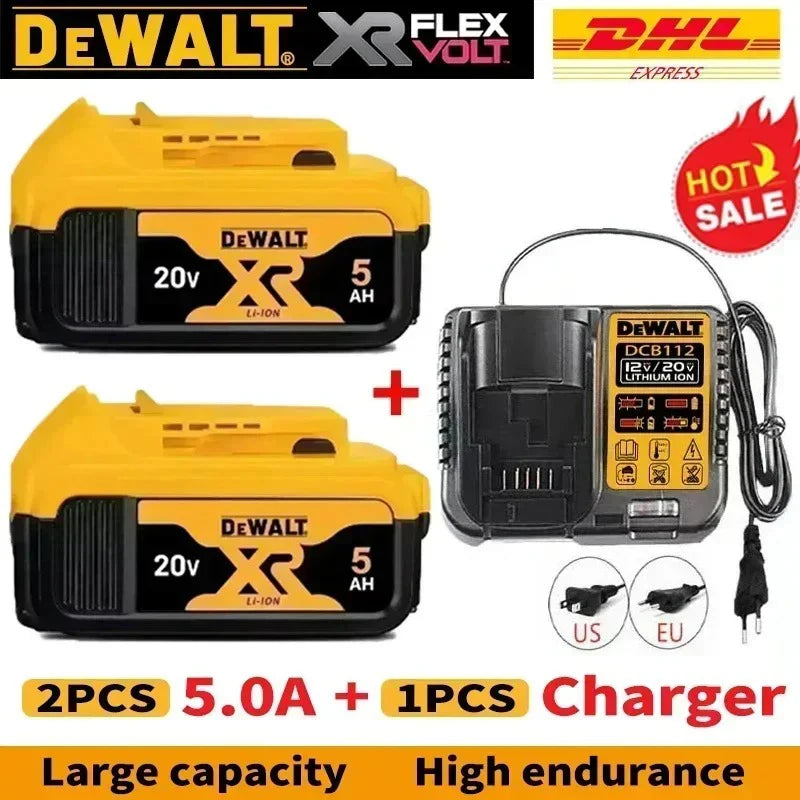 DeWALT 100% Original Battery 20V/60V 6Ah 9Ah MAX FlexVolt for DCB606 DCB205 DCB206 DCB209 DCB182 Power Tool with Charger