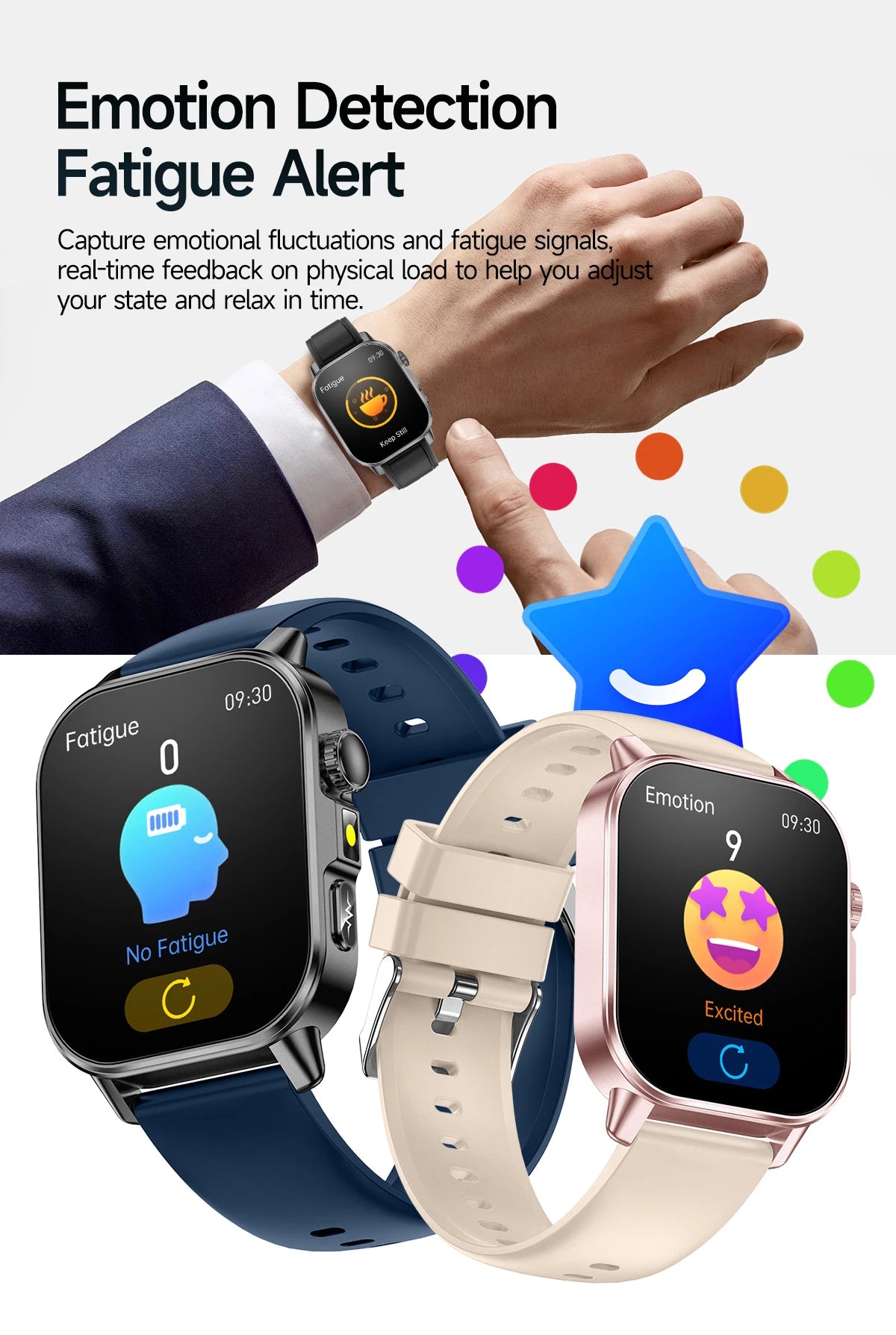 2026 New ECG+PPG Smart Healthy Diagnosis Surveillance Body Analysis Blood Pressure Lipid Uric Acid Health Smart Watches For Men