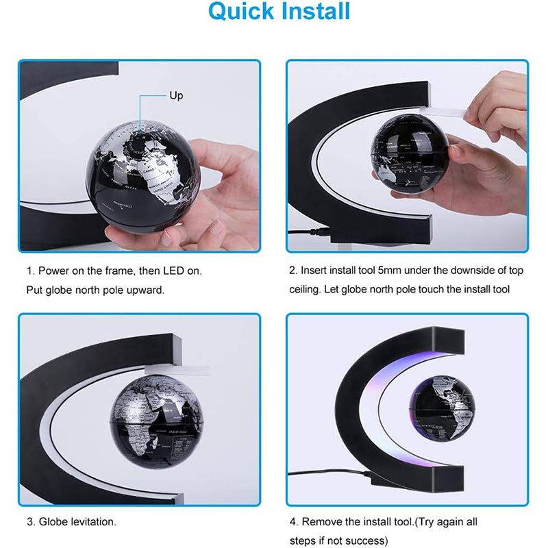 Magnetic Floating Levitation Globe LED World Map Electronic Antigravity Lamp Novelty Ball Light Home Decor Lamps Birthday Gifts Innova Techno