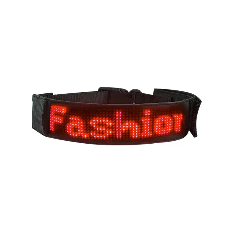 LED Multicolor Display Pet Dog Collars Programmable Multilingual Scrolling Customized Animations Rechargeable Glowing Necklace Innova Techno