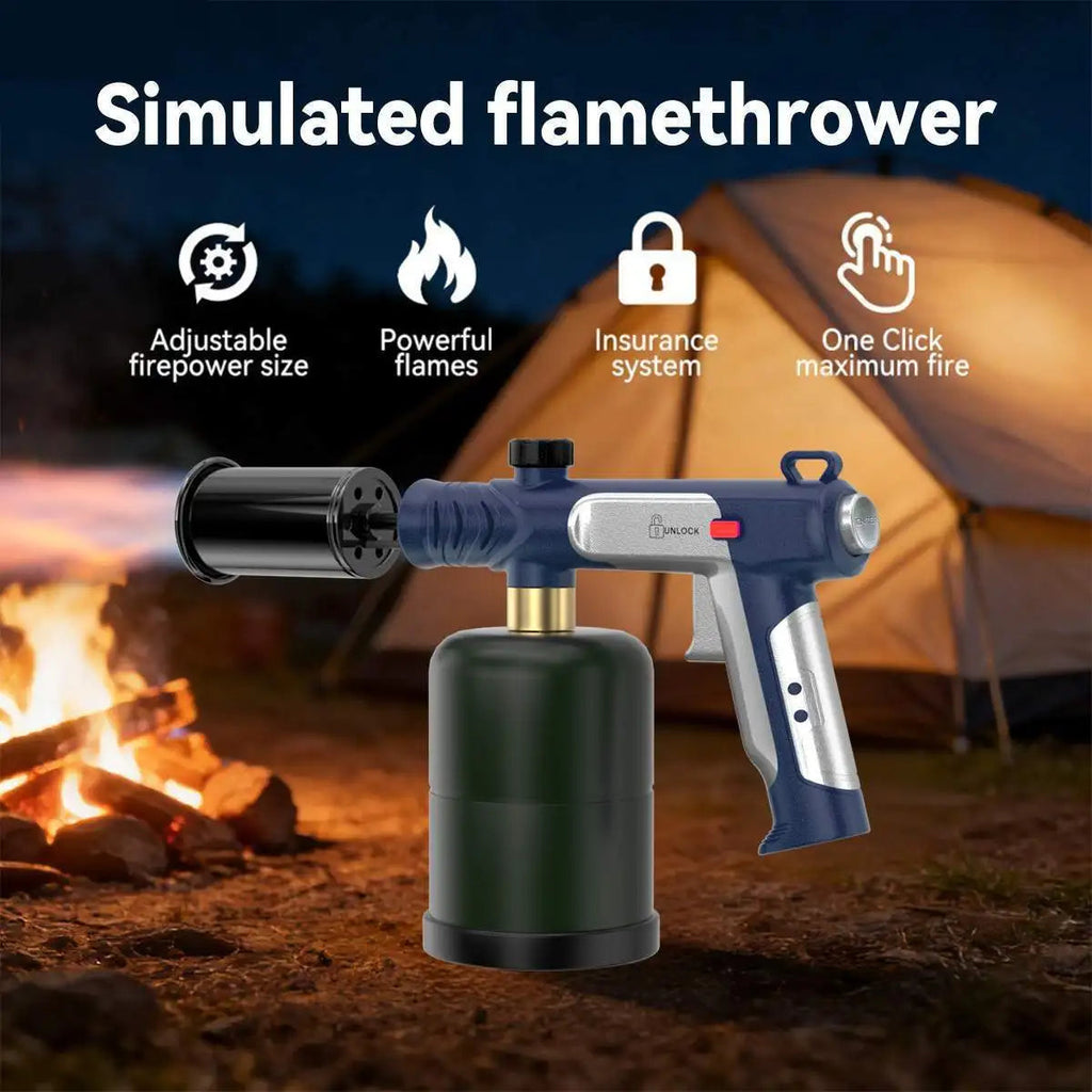 New Metal High Firepower Flamethrower for Outdoor Camping Barbecue Lighter for Outdoor Tools Innova Techno