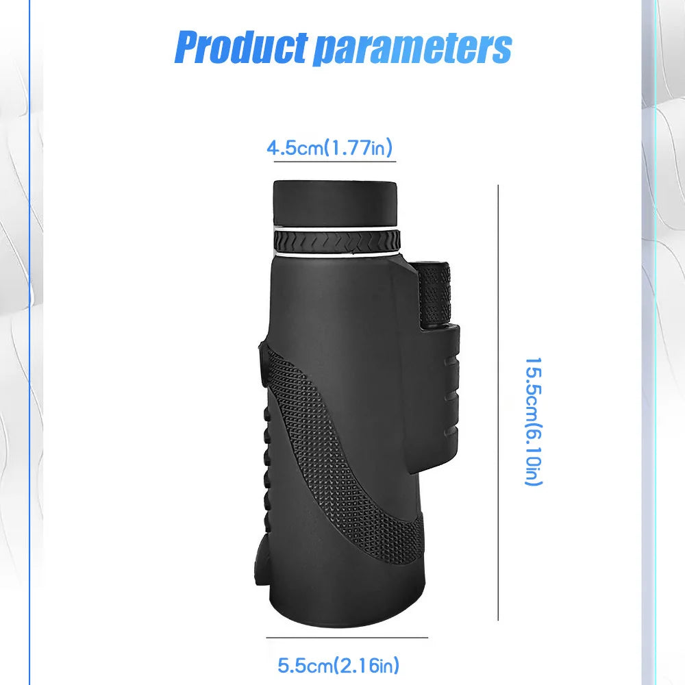 80x100 HD Monocular For Smartphone Adapter & Tripod Telescope With BAK4 Prism For Outdoor Camping ,Birdwatching, Hunting, Hiking Innova Techno