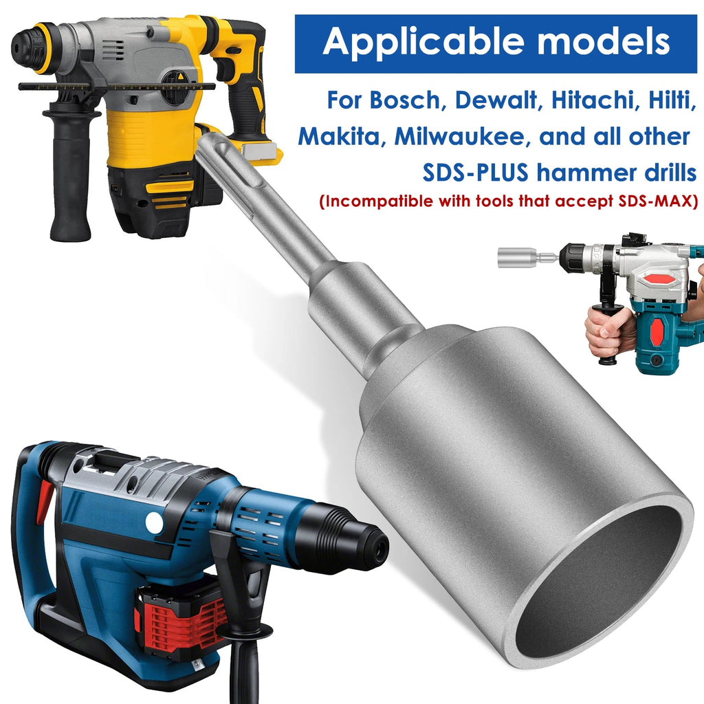 30/45/65mm Heavy Duty SDS-Plus T Post Ground Rod Driver Tool Forged Steel Drill Bit Driver Durable Hammer Drill Rod Converter Innova Techno