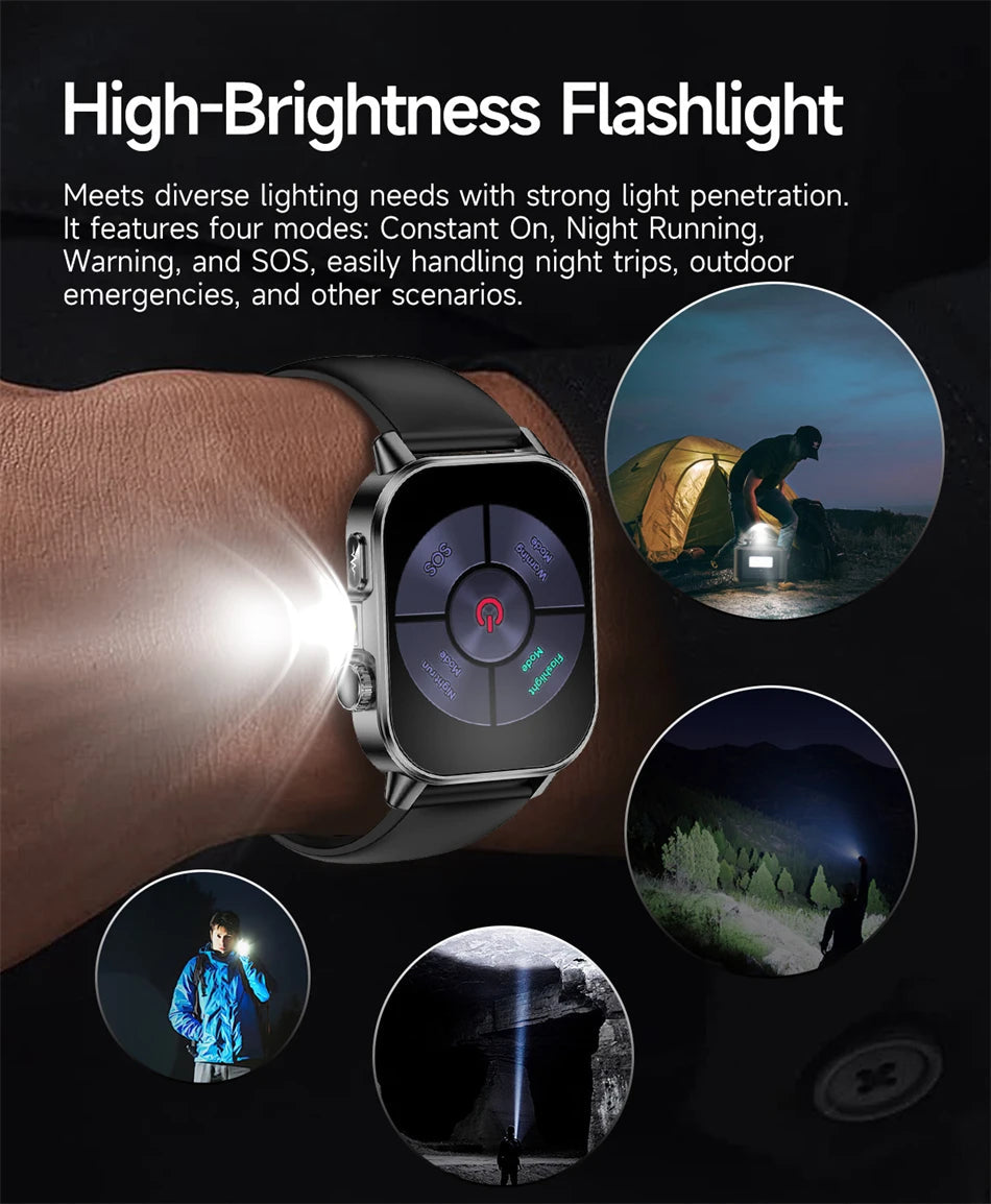 2026 New Model Uric Acid & Lipid Health Analysis Smart Watch Men ECG+PPG Bluetooth Call 2.01-inch Flashlight Smartwatch Women Innova Techno